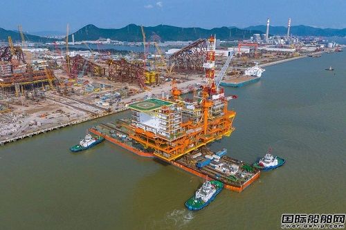 米博体育官网海油工程承建惠州26-6油田开发项目上部组块启航